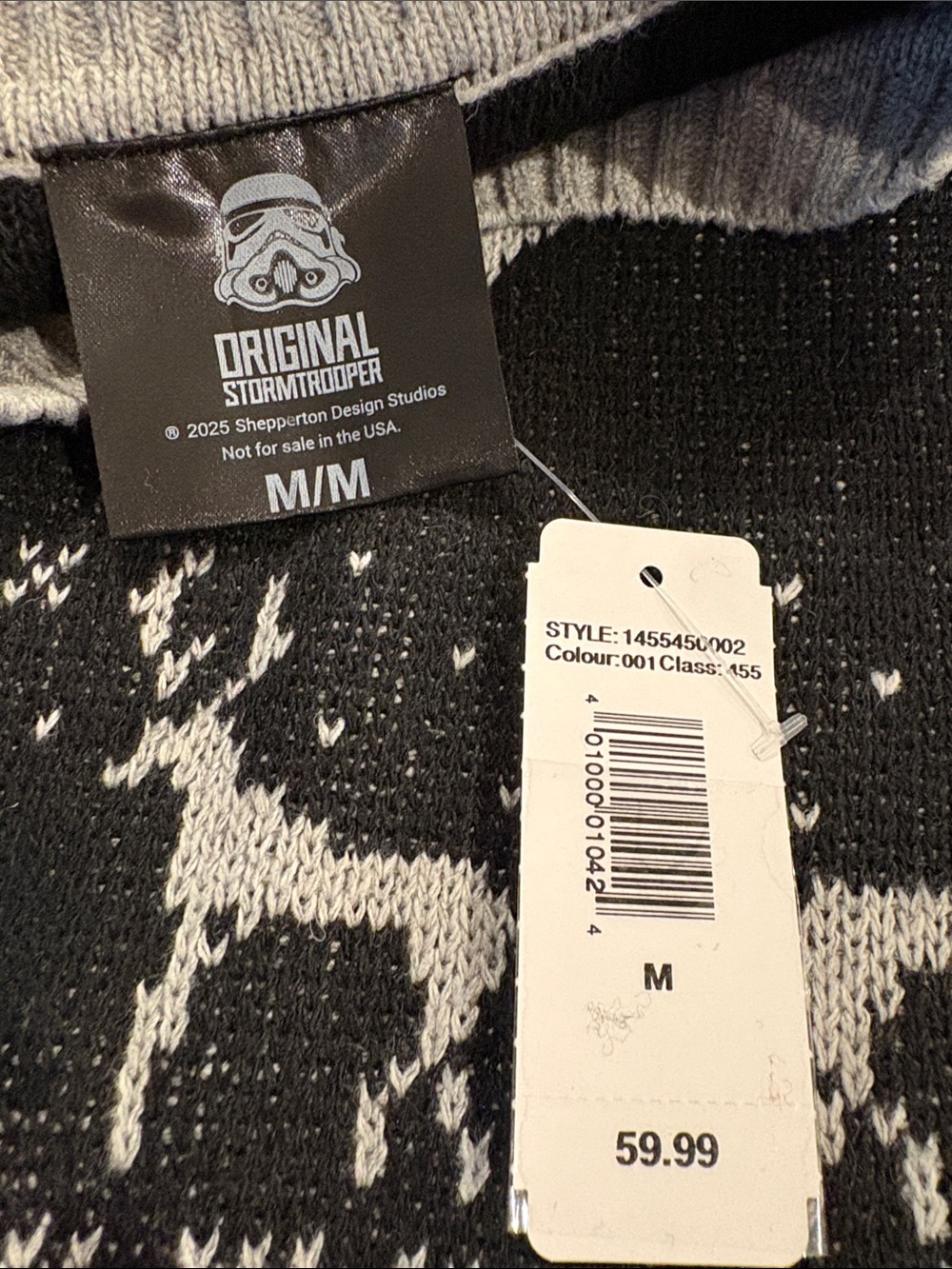 Warehouse One NWT Star Wars Original Stormtrooper Christmas sweaters size M. - Picture 9 of 10